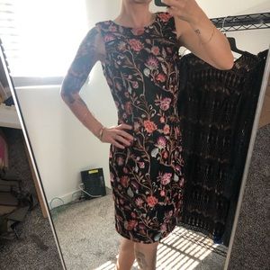 Embroidered floral dress - never worn, tags on!